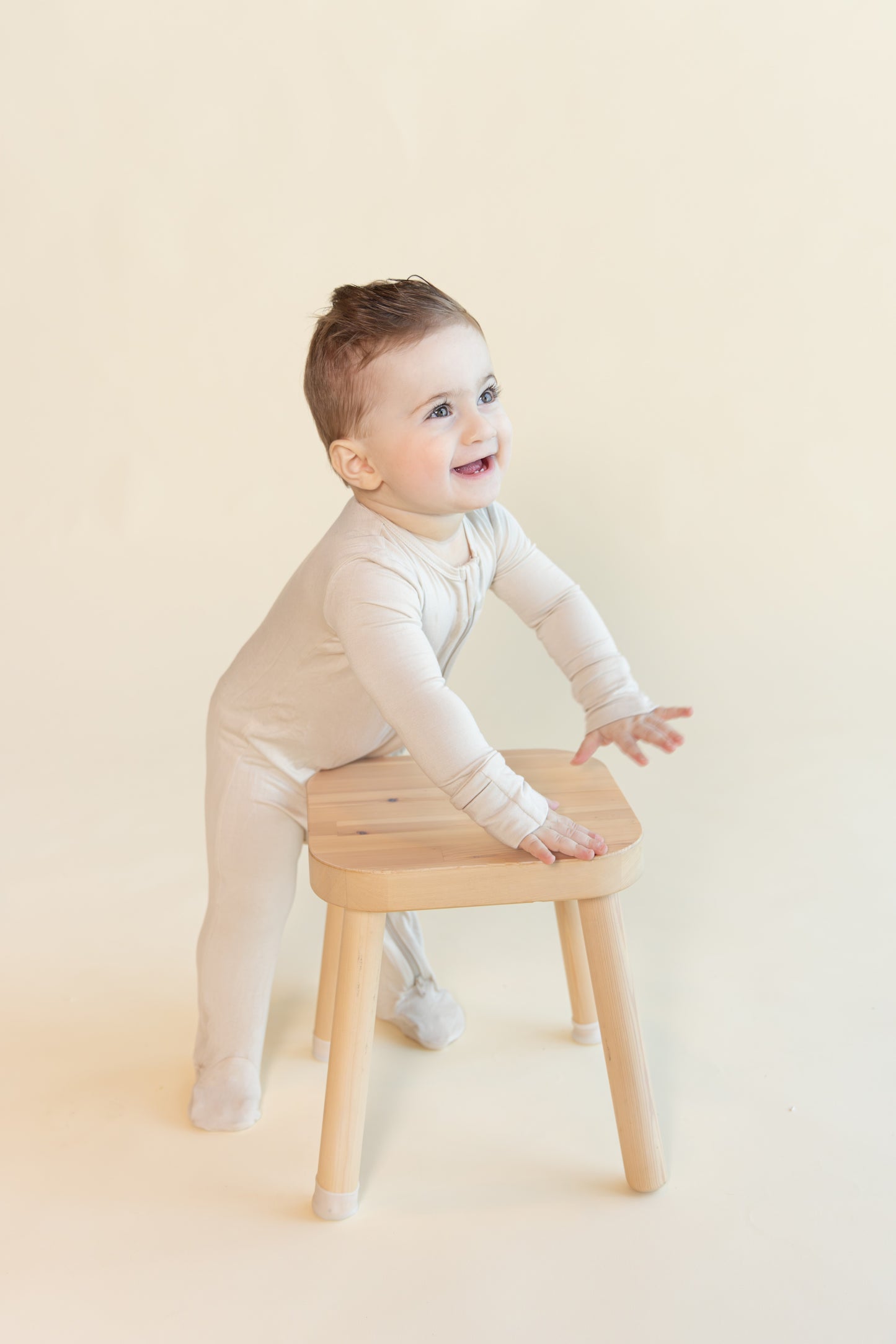 Sand Beige Bamboo Sleepsuit