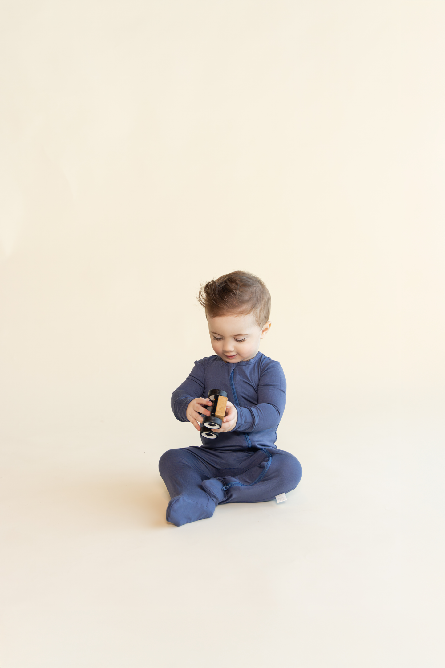 Indigo Blue Bamboo Sleepsuit