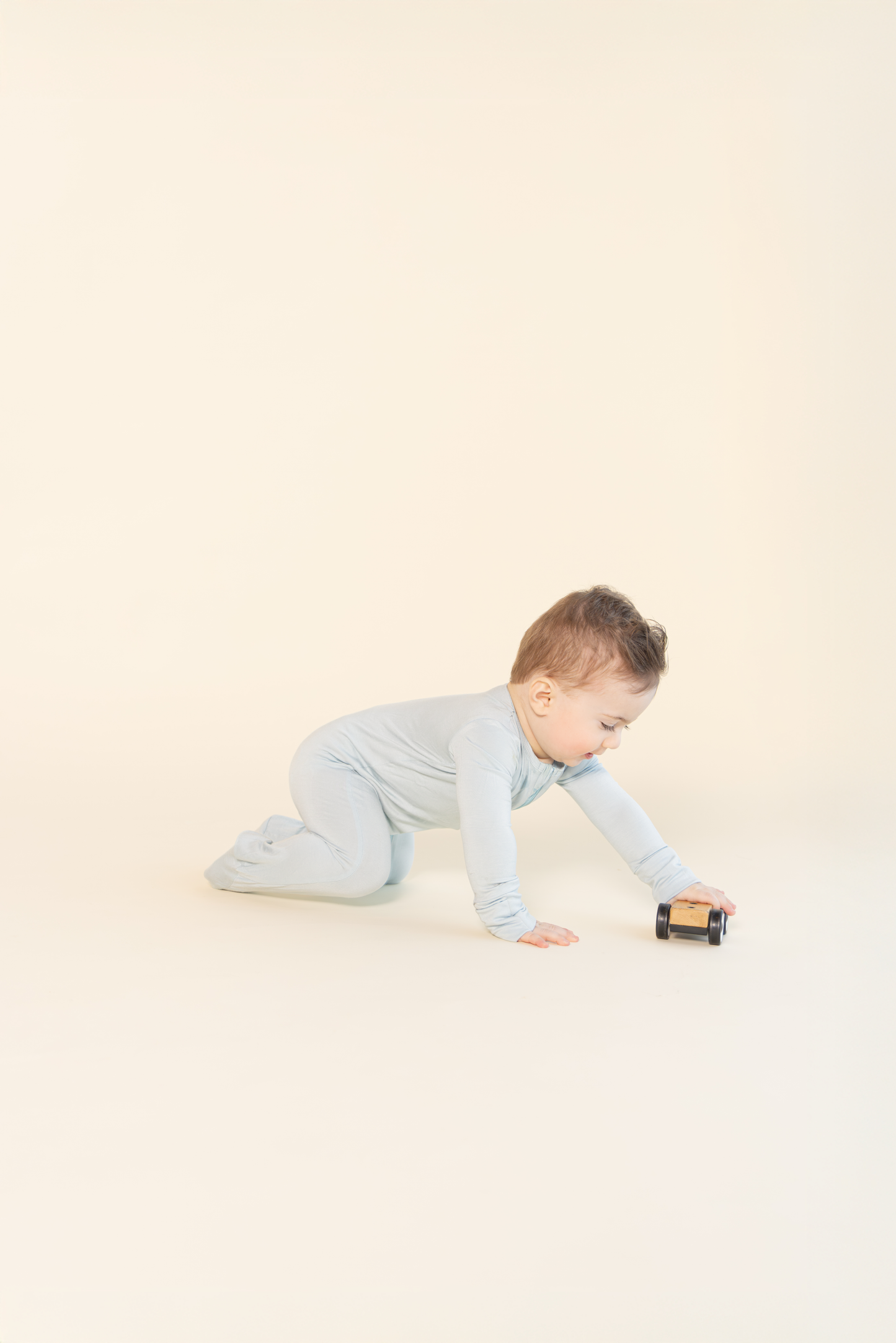Aqua Blue Bamboo Sleepsuit