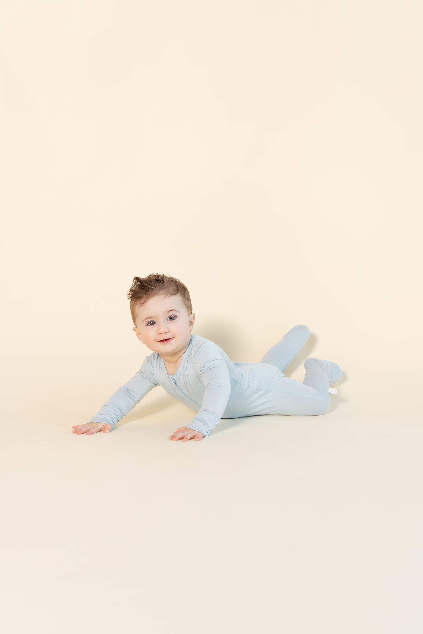 Aqua Blue Bamboo Sleepsuit