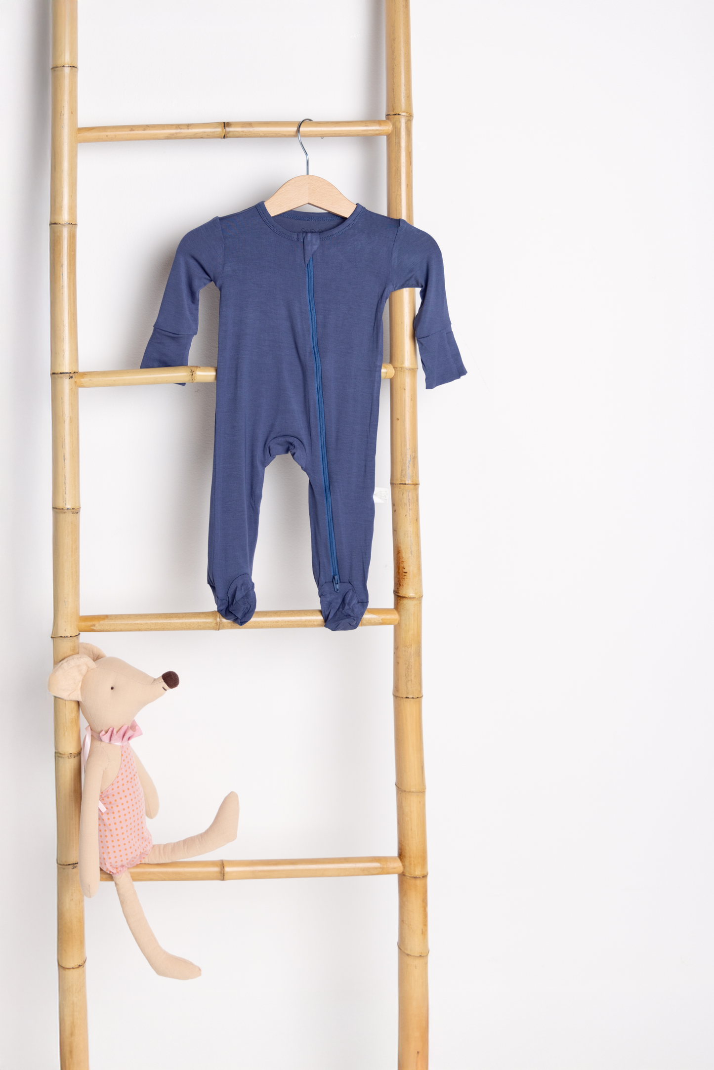Indigo Blue Bamboo Sleepsuit