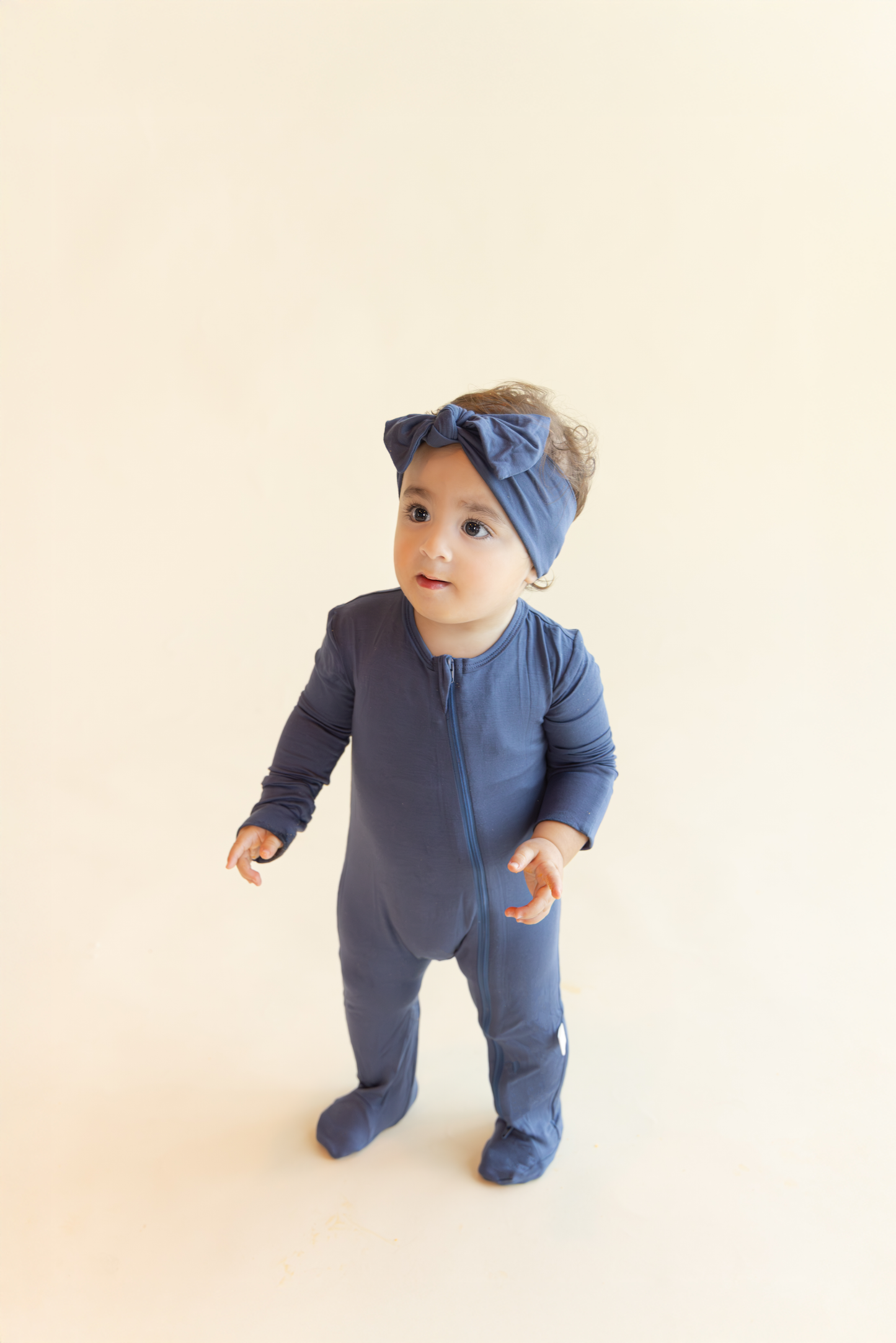 Indigo Blue Bamboo Sleepsuit