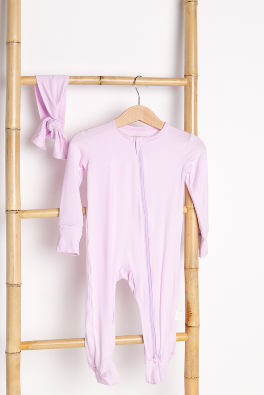 Peony Pink Bamboo Sleepsuit
